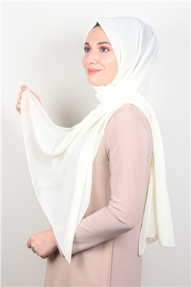 Fiesta Düz Krep Şal 2742-39 Ekru