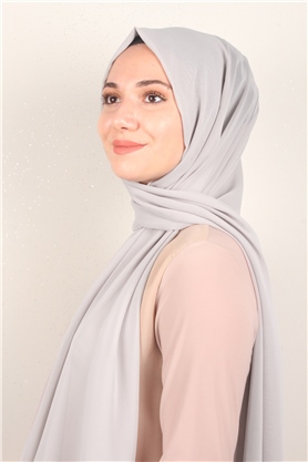 Fiesta Düz Krep Şal 2742-4 Kül