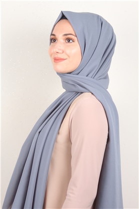 Fiesta Düz Krep Şal 2742-40 Füme