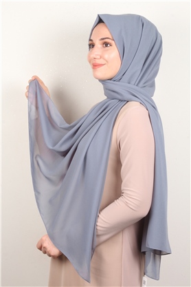 Fiesta Düz Krep Şal 2742-40 Füme