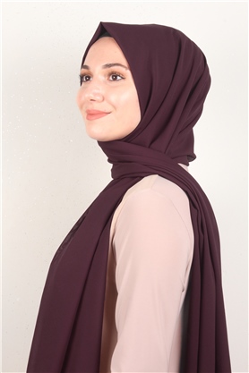 Fiesta Düz Krep Şal 2742-42 Bordo
