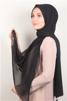 Fiesta Düz Krep Şal 2742-44 Siyah