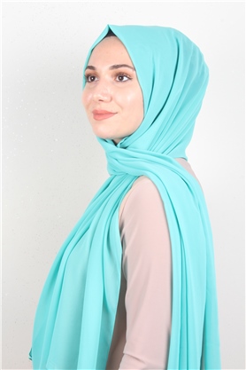 Fiesta Düz Krep Şal 2742-48 Su Yeşili