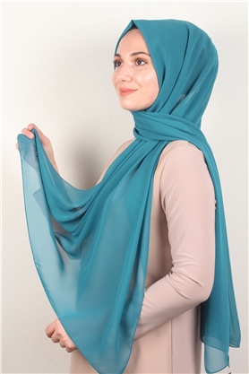 Fiesta Düz Krep Şal 2742-59 Turkuaz
