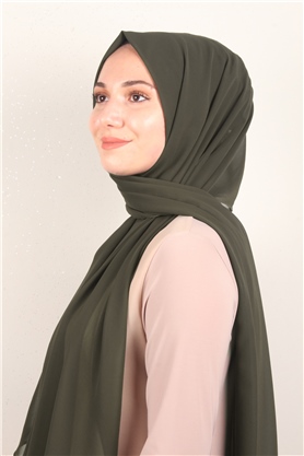 Fiesta Düz Krep Şal 2742-60 Kahverengi