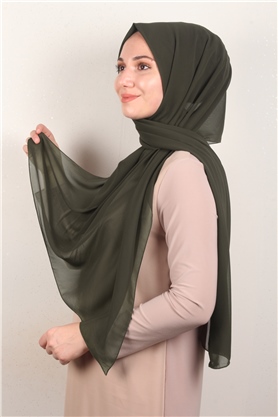 Fiesta Düz Krep Şal 2742-60 Kahverengi