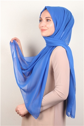Fiesta Düz Krep Şal 2742-65 Koyu Mavi