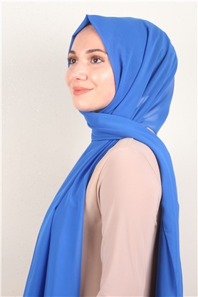 Fiesta Düz Krep Şal 2742-65 Koyu Mavi