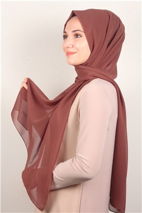 Fiesta Düz Krep Şal 2742-7 Taba