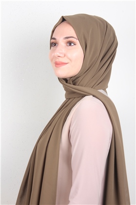 Fiesta Düz Krep Şal 2742-8 Karamel