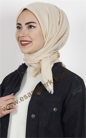 Fileli Coton Eşarp 1710-8