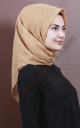 Fileli Coton Eşarp 1733-18