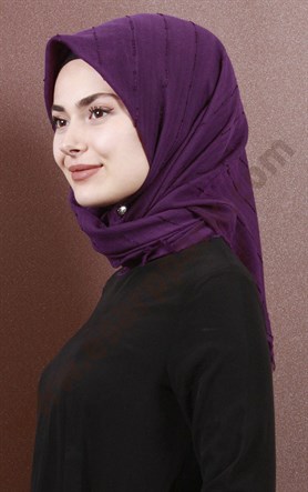 Fileli Coton Eşarp 1733-19