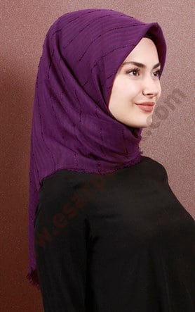 Fileli Coton Eşarp 1733-19