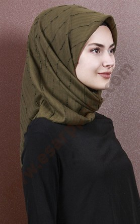 Fileli Coton Eşarp 1733-24