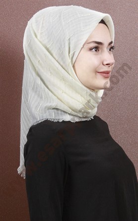 Fileli Coton Eşarp 1733-9