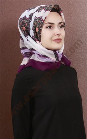 Fileli Coton Eşarp 1734-1