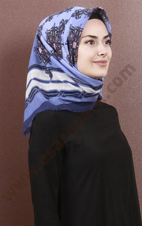 Fileli Coton Eşarp 1734-10