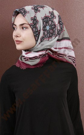 Fileli Coton Eşarp 1734-14