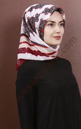Fileli Coton Eşarp 1734-2