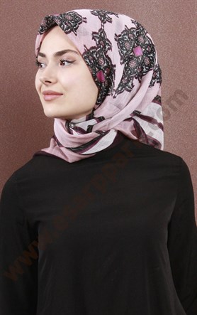 Fileli Coton Eşarp 1734-3