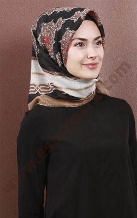 Fileli Coton Eşarp 1734-5