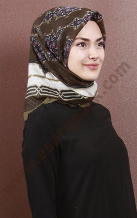 Fileli Coton Eşarp 1734-6