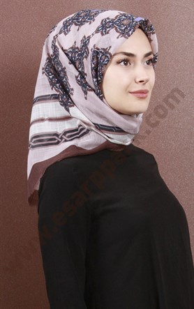 Fileli Coton Eşarp 1734-7