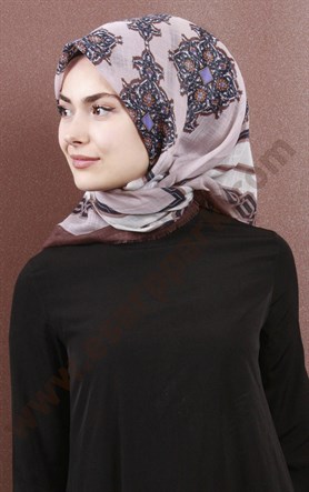 Fileli Coton Eşarp 1734-7