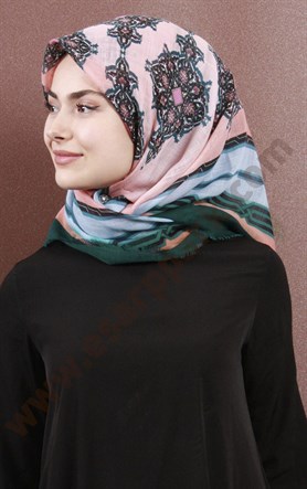 Fileli Coton Eşarp 1734-9