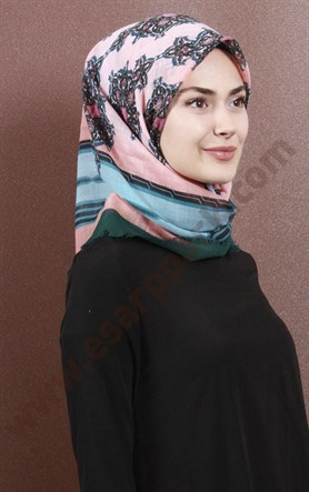 Fileli Coton Eşarp 1734-9