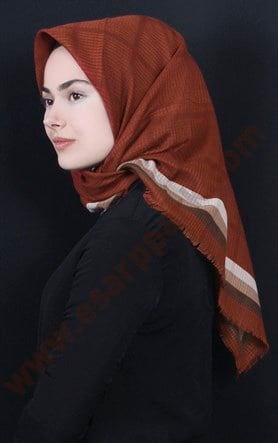 Fileli Coton Eşarp 1735-4