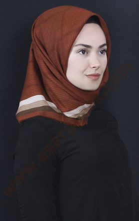 Fileli Coton Eşarp 1735-4