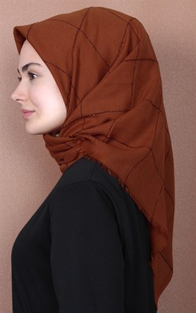 Fileli Coton Eşarp 1736-10