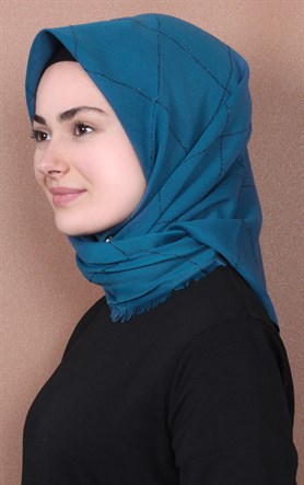 Fileli Coton Eşarp 1736-13