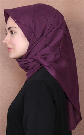 Fileli Coton Eşarp 1736-3