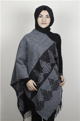 Geniş Omuz Şalı 5220-106 Buz Mavisi