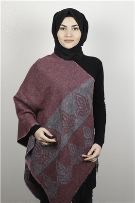 Geniş Omuz Şalı 5220-66 Pembe 
