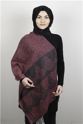 Geniş Omuz Şalı 5220-69 Pembe