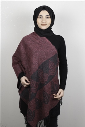 Geniş Omuz Şalı 5220-76 Pembe 