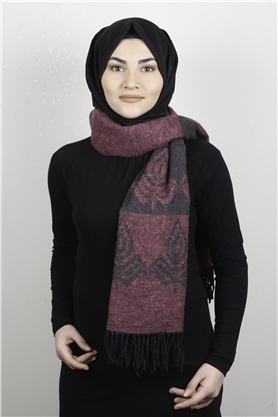 Geniş Omuz Şalı 5220-76 Pembe 