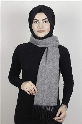 Geniş Omuz Şalı 5220-84 Gri
