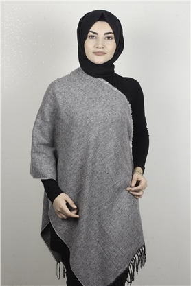 Geniş Omuz Şalı 5220-84 Gri