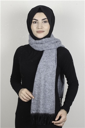 Geniş Omuz Şalı 5220-85 Buz Mavisi
