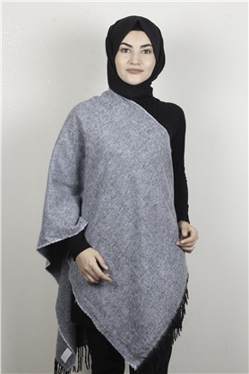 Geniş Omuz Şalı 5220-85 Buz Mavisi