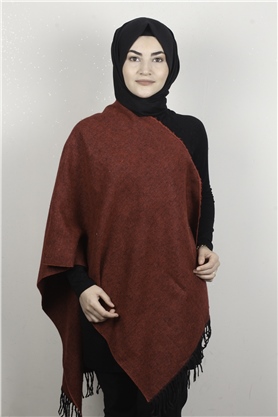 Geniş Omuz Şalı 5220-86 Kırmızı