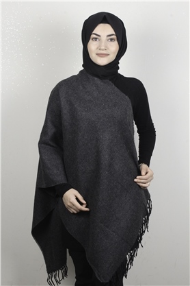 Geniş Omuz Şalı 5220-87 Füme