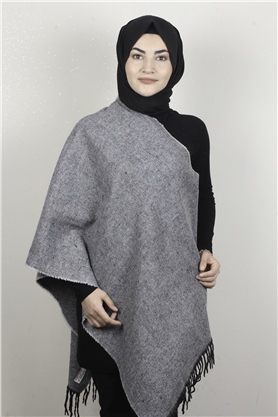 Geniş Omuz Şalı 5220-88 Gri