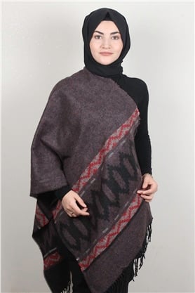 Geniş Omuz Şalı 5220-95 Gül Kurusu