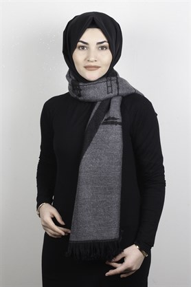Geniş Omuz Şalı 52220-47 Füme